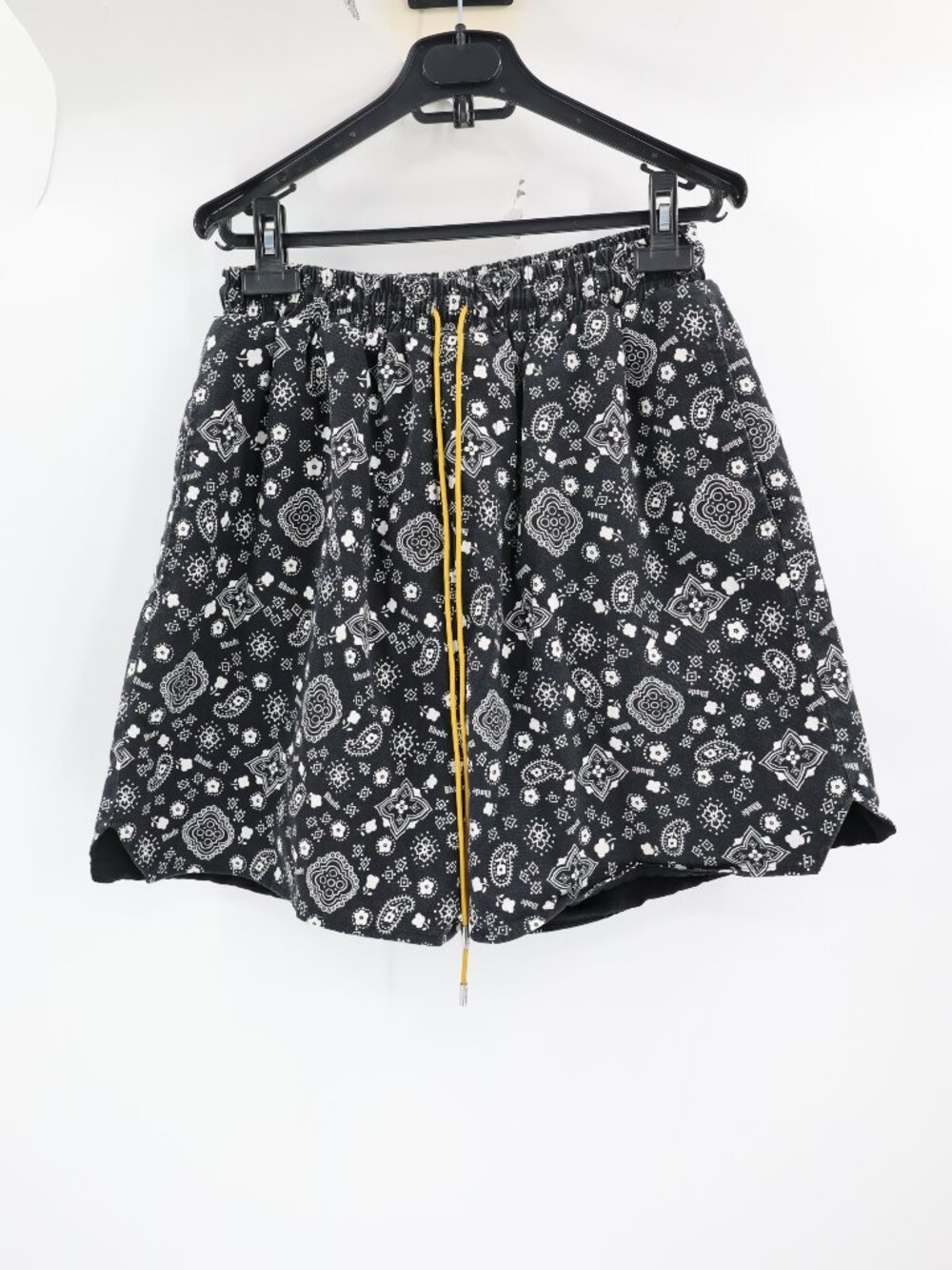 Rhude Shorts Mens Large 6" Paisley Bandana logo Cotton High Rise long Drawstring